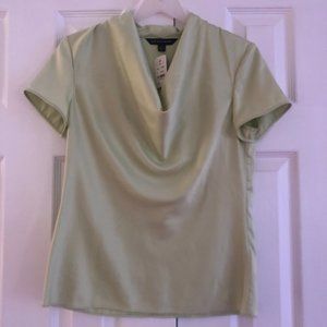 Brooks Brothers Cowl Neck Lime Green Top (NWT!!)
